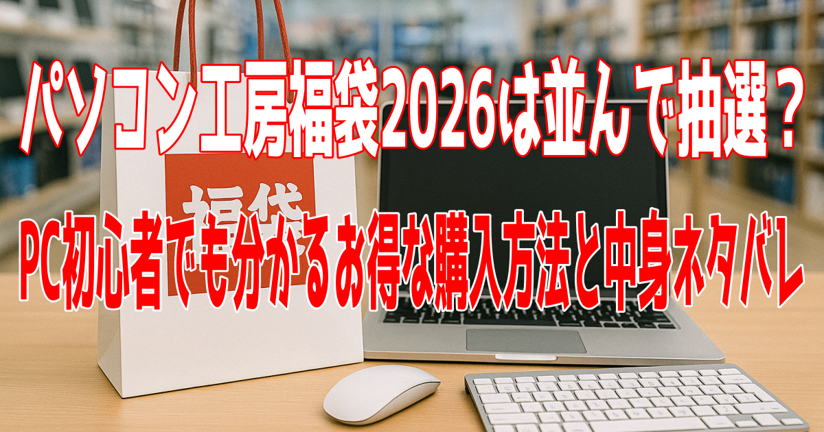 パソコン工房福袋2026は並んで抽選？PC初心者でも分かるお得な購入方法 